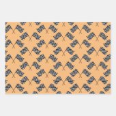 フラグ市松模様にデザインラッピング紙シート ラッピングペーパーシート (正面3)