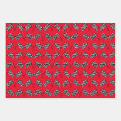 フラグ市松模様にデザインラッピング紙シート ラッピングペーパーシート (正面)