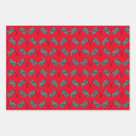 フラグ市松模様にデザインラッピング紙シート ラッピングペーパーシート