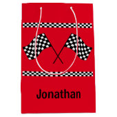 フラグ市松模様にデザイン抱き枕 ミディアムペーパーバッグ (正面)