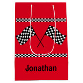 フラグ市松模様にデザイン抱き枕 ミディアムペーパーバッグ (裏面)