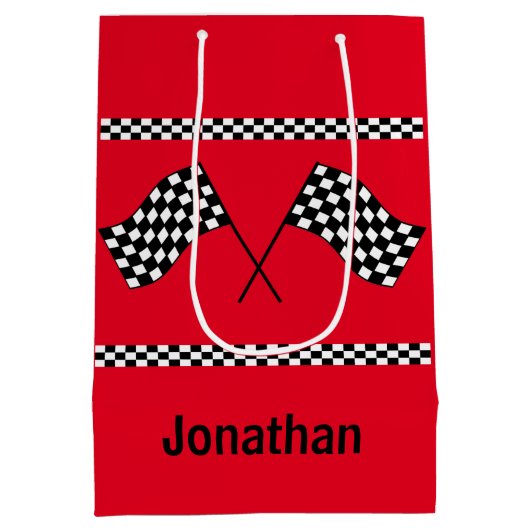 フラグ市松模様にデザイン抱き枕 ミディアムペーパーバッグ (裏面)