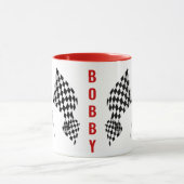 フラグ市松模様にデザイン マグカップ (中央)