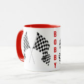 フラグ市松模様にデザイン マグカップ (正面左)