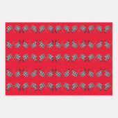 フラグ市松模様にデザイン ラッピングペーパーシート (正面2)