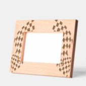 フラグ市松模様にデザイン レーザー彫刻フレーム (左)