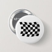 フラグ市松模様にボタン 缶バッジ (正面&裏面)