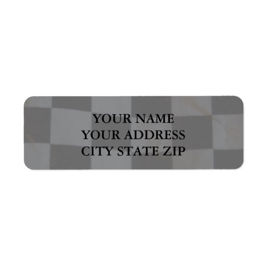 フラグ市松模様に住所 シール (正面)