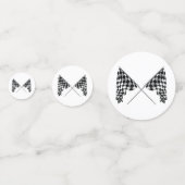 フラグ市松模様に紙吹雪 コンフェッティ (正面)