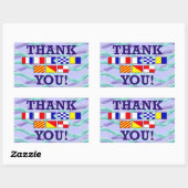 フラグ感謝してい2矩形ステッカー 長方形シール (シート)