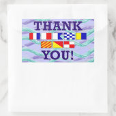 フラグ感謝してい2矩形ステッカー 長方形シール (バッグ)