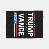 フラグ投票47 Trump Vance 2024副社長 フリースブランケット (正面(横))