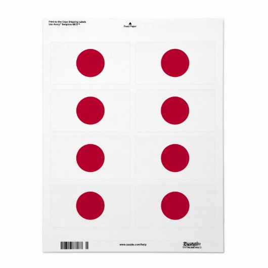 フラグ日本の ラベル (フルシート)