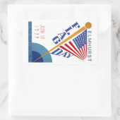 フラグ日 長方形シール (バッグ)