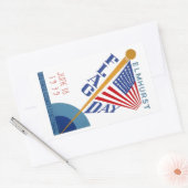 フラグ日 長方形シール (封筒)