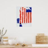 フラグ未編集ヴィンテージ写真オールド美的写真 ポスター (キッチン)