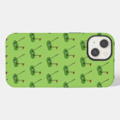 フラグ柄のゴルフコースホール iPhoneケース (裏面横)