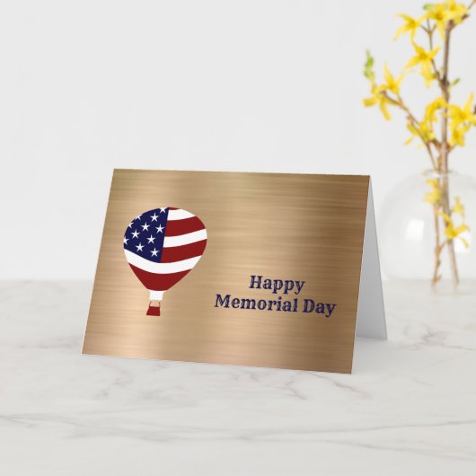 フラグ温風船金ゴールドメモリアルデー カード (黄色い花)