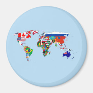 フラグ磁石の世界地図 マグネット
