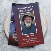 フラグ祈りの言葉カードグラデーションフォトブルー赤カード 名刺