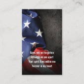 フラグ祈りの言葉カードフォトブルーグラデーションカード 名刺 (裏面)