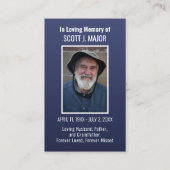 フラグ祈りの言葉カードフォトブルーグラデーションカード 名刺 (正面)