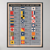 フラグ航海のとモールス符号 ポスター (正面)