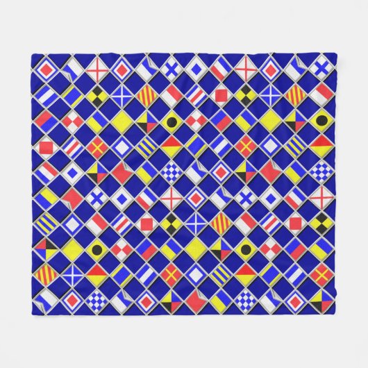 フラグ航海のの色 フリースブランケット (正面(横))