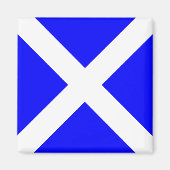 フラグ航海のアルファベットの信号文字M (Mike) マグネット (正面)