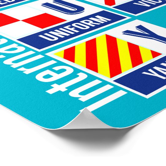 フラグ航海のアルファベット ポスター (角)