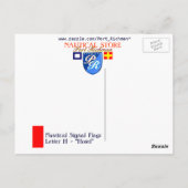 フラグ航海のシグナル文字H ポストカード (裏面)