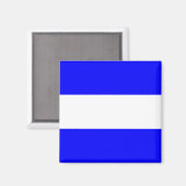 フラグ航海のシグナル文字J (Juliett) マグネット (正面/裏面)