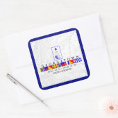 フラグ航海のジョージタウンサウスカロライナのシール スクエアシール (封筒)