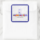 フラグ航海のジョージタウンサウスカロライナのシール スクエアシール (バッグ)