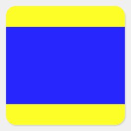 フラグ航海の信号文字D （デルタ） スクエアシール