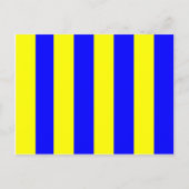 フラグ航海の信号文字G （ゴルフ） ポストカード (正面)