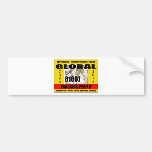 フラグ許可 バンパーステッカー (正面)