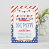 フラグ鮮やかデザイン独立日パーティー 招待状 (スタンド正面)