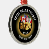 フラグ2024皆既食太陽のファミリー メタルオーナメント (右)