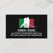 フラグ、イタリアンホッケープレーヤー、ホッケーコーチフォト 名刺 (正面)