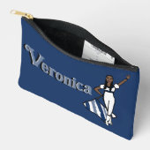 フラグ/カラーガードアクセサリーバッグ青 アクセサリーポーチ (見開き)