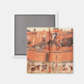 フラグ・カーンの指導の下でモンゴル人 マグネット (正面/裏面)