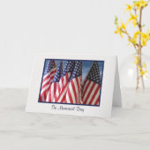 フラグ(クラウド付き)メモリアルデーグリーティングカード カード (黄色い花)