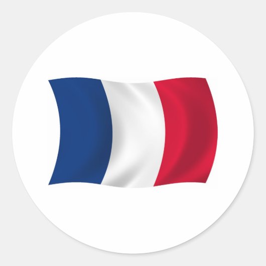 フラグ スティッカー フランス ラウンドシール (正面)