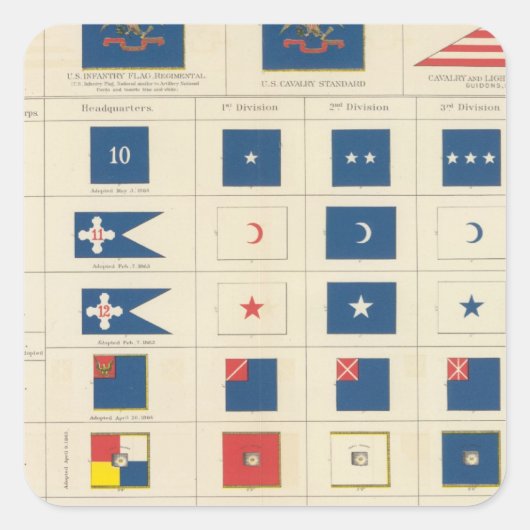 フラグ、バッジなど スクエアシール (正面)