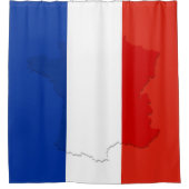 フラグ フランス国旗 シャワーカーテン (正面)