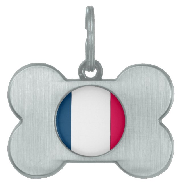 フラグ フランス ペットネームタグ (正面)