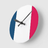 フラグ フランス ラウンド壁時計 (傾斜)