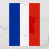 フラグ フランス 箔招待状 (正面)