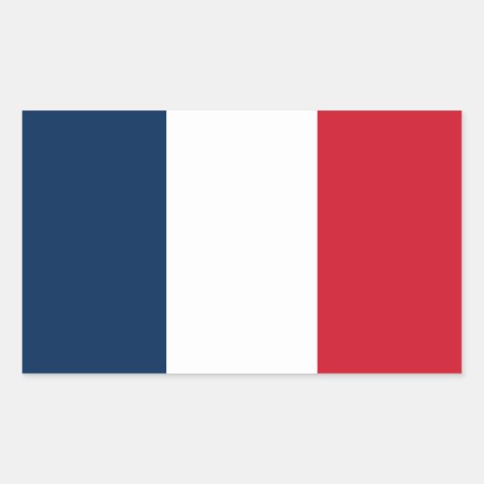 フラグ フランス 長方形シール (正面)